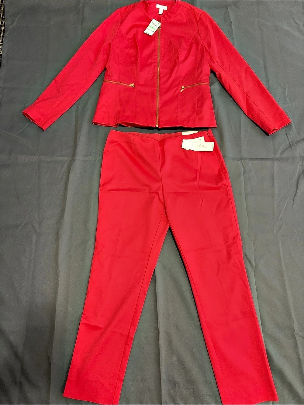 Charter Club Flower Show pink Pantsuit Size 8 NWT